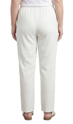 Women's Classic Pull-On Poly Knit Pants — Elastic Waist Dress Slacks