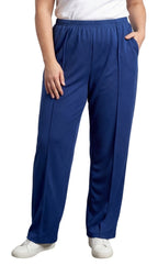 Women's Classic Pull-On Poly Knit Pants — Elastic Waist Dress Slacks