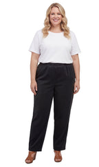 Women's Pull-On Fine Wale Corduroy Pants — Soft Covered Elastic Waist