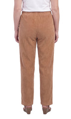 Women's Pull-On Fine Wale Corduroy Pants — Soft Covered Elastic Waist