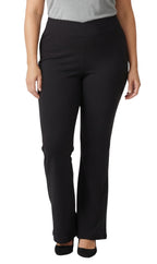 Women's Bootcut Flare Leggings — Pull-On Cotton Stretch with Crossover Waist