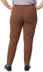 Women's High-Waisted Premium Cotton Stretch Leggings — Dressy Black