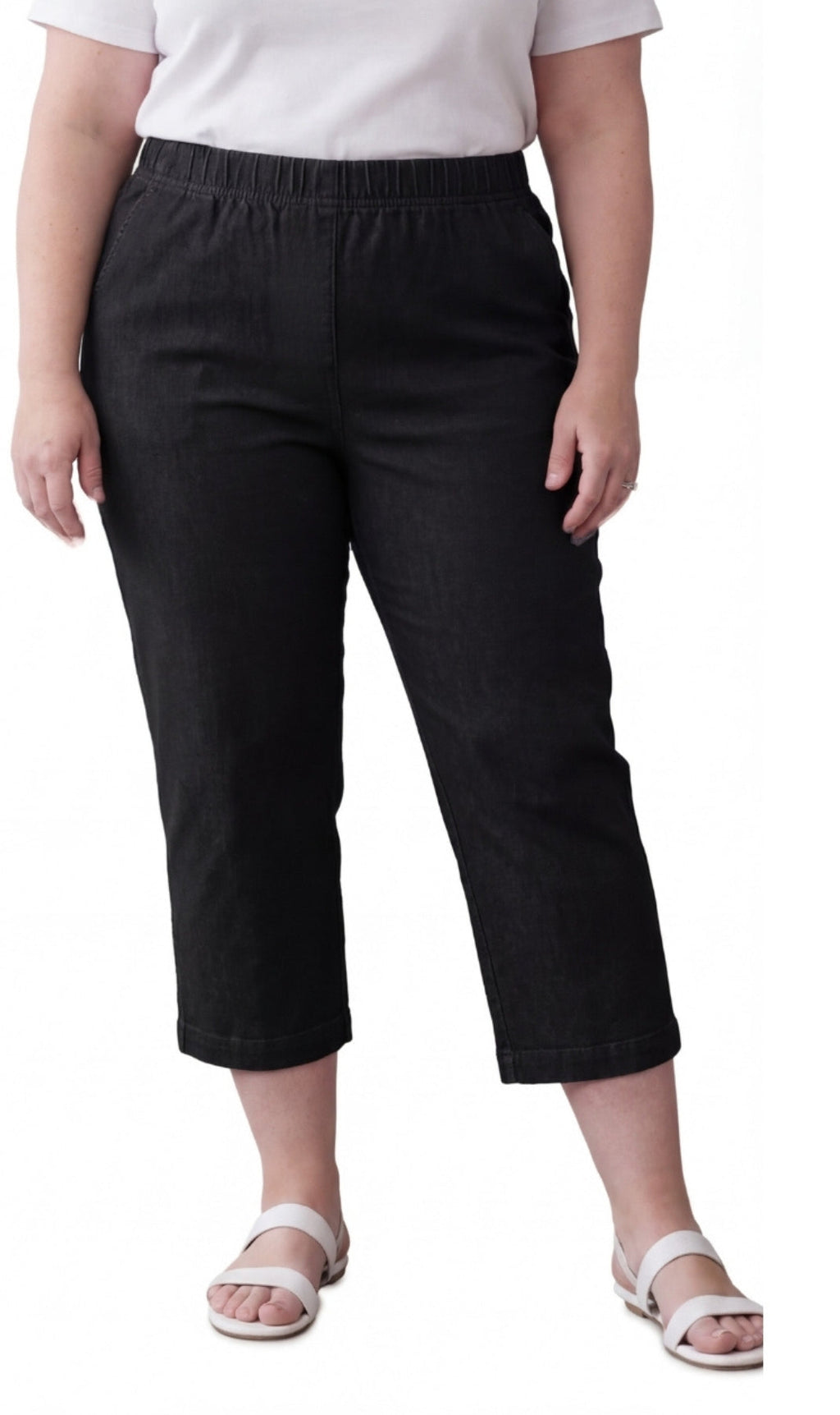 Women's Lightweight Stretch Denim Capri Pants — Comfortable Everyday Fit