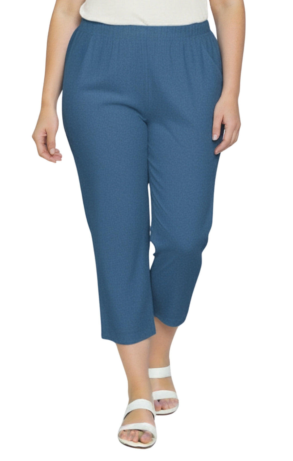 Women's Lightweight Stretch Denim Capri Pants — Comfortable Everyday Fit