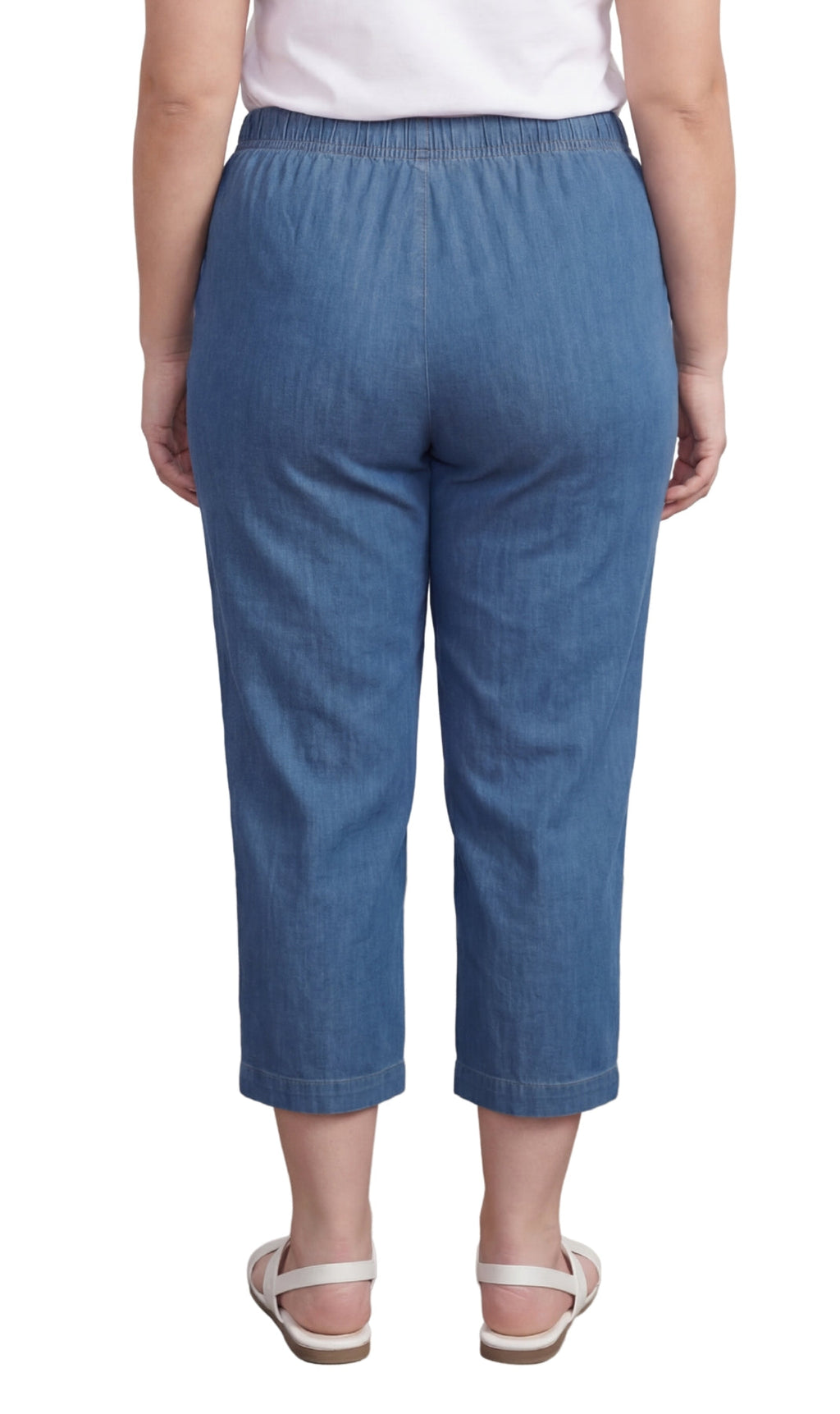 Women's Lightweight Stretch Denim Capri Pants — Comfortable Everyday Fit