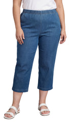 Women's Lightweight Stretch Denim Capri Pants — Comfortable Everyday Fit