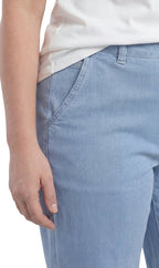Women's Straight Leg Denim Capri Pants — Lightweight Cotton Blend