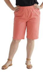 Women's Easy Pull-On Bermuda Shorts in Denim and Twill