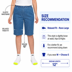 Women's Easy Pull-On Bermuda Shorts in Denim and Twill