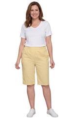 Women's Easy Pull-On Bermuda Shorts in Denim and Twill