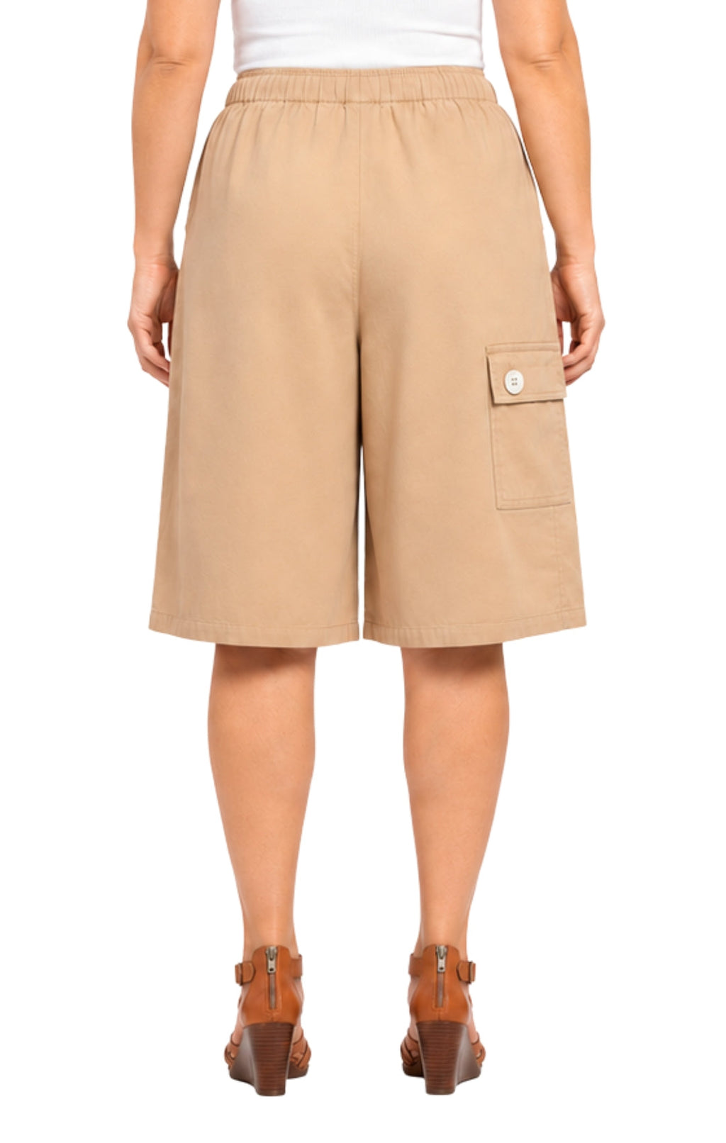 Women's 100% Calcutta Cotton Split Skirt Culottes with Cargo Pockets