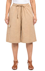 Women's 100% Calcutta Cotton Split Skirt Culottes with Cargo Pockets