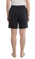 Women's 100% Cotton Interlock Knit Shorts — Elastic Waist with Drawstring