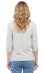 Women's 3/4 Sleeve Crew Neck Top — Comfortable Jersey Knit