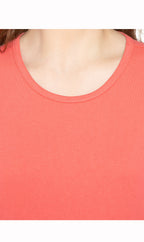 Women's Short Sleeve Crew Neck T-Shirt — Relaxed Fit Cotton Blend