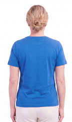 Women's Short Sleeve Crew Neck T-Shirt — Relaxed Fit Cotton Blend