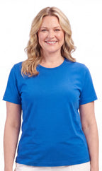 Women's Short Sleeve Crew Neck T-Shirt — Relaxed Fit Cotton Blend