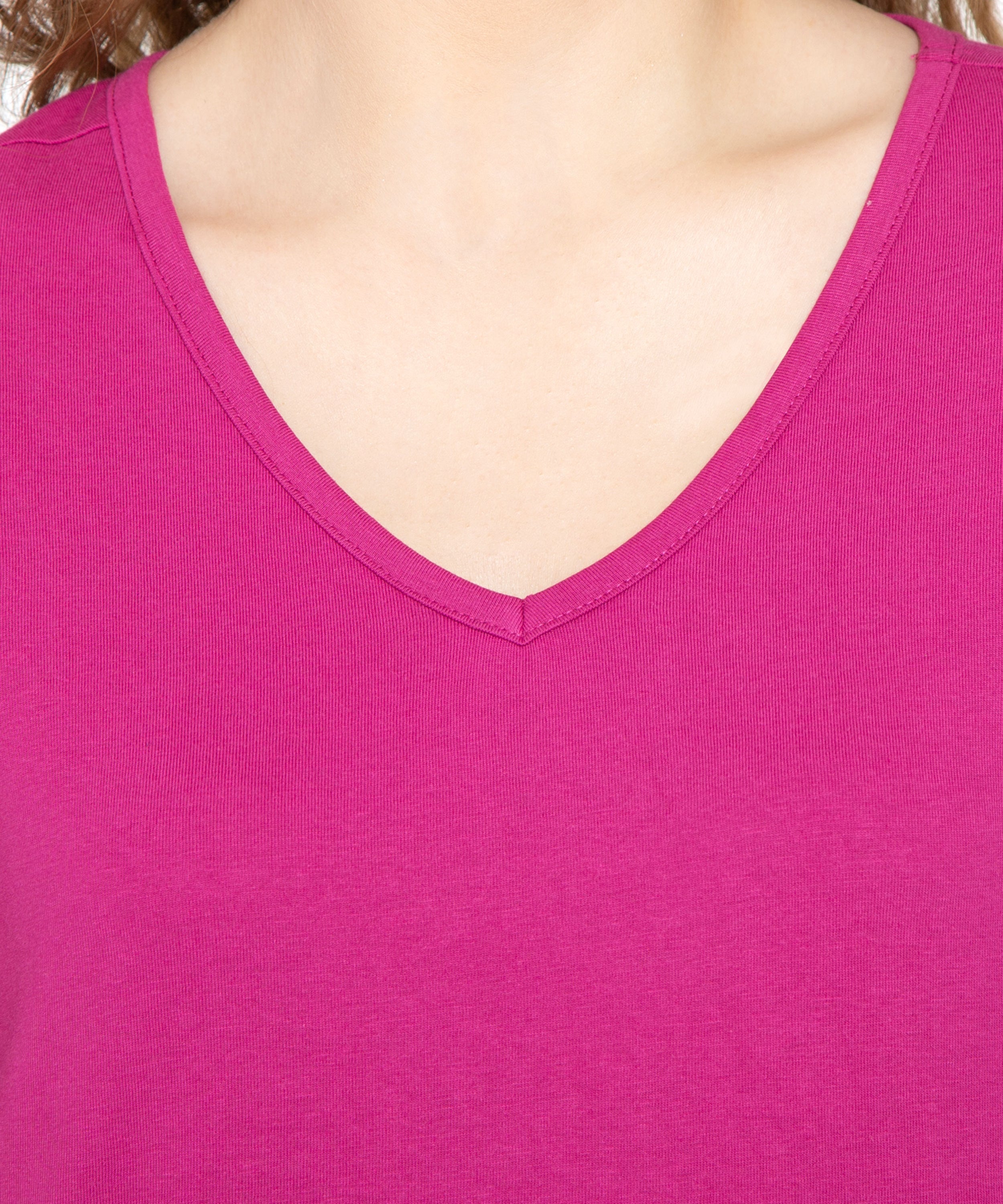 Women's Short Sleeve V-Neck T-Shirt — Wrinkle Resistant Cotton Blend