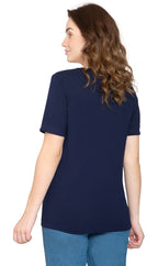 Women's Short Sleeve V-Neck T-Shirt — Wrinkle Resistant Cotton Blend