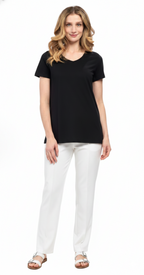 Women's Short Sleeve Crew Neck T-Shirt — Relaxed Fit Cotton Blend