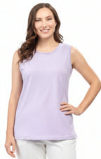 Women's Classic Relaxed Fit Sleeveless Tank Top — Lightweight Cotton Blend