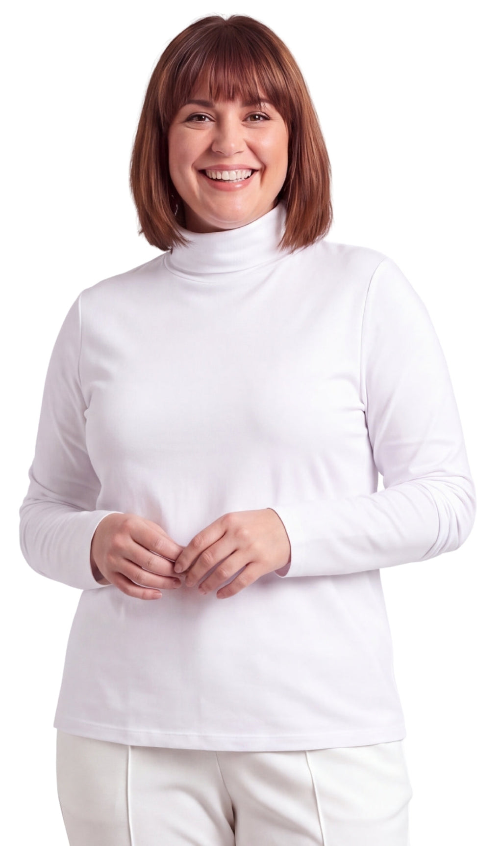 Women's Long Sleeve Relaxed Fit Turtleneck Top