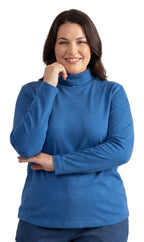Women's Long Sleeve Relaxed Fit Turtleneck Top