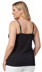 Women's Adjustable Strap Camisole with Built-In Shelf Bra — Cotton Blend