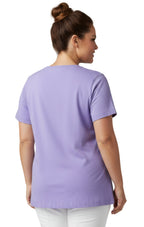 Women's Scalloped Neckline Embellished Short Sleeve Tee