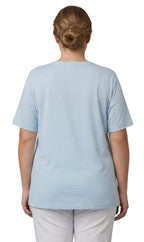 Women's Scalloped Neckline Embellished Short Sleeve Tee