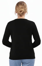 Women's Classic Button Front Cable Knit Cardigan — Soft Acrylic