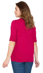 Women's Button Front Cardigan with Elbow Cuff Detail — Soft Knit