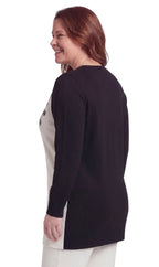 Women's Snowflake Color Block Holiday Crewneck Sweater — 100% Acrylic