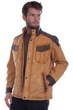 MEN'S JACKET W/CANVAS