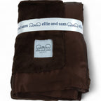 Luxury Satin Border Blanket - Chocolate