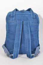 Top Handle Denim Backpack