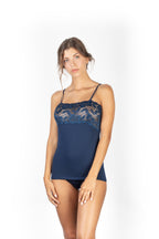 EGI Luxury Modal Women's Lace-Trimmed Camisole. Proudly Made in Italy (1135)