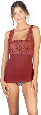 EGI Luxury Modal Women's Lace-Trimmed Tank Top. Proudly Made in Italy.