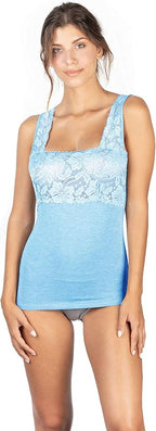 EGI Luxury Modal Women's Lace-Trimmed Tank Top. Proudly Made in Italy.