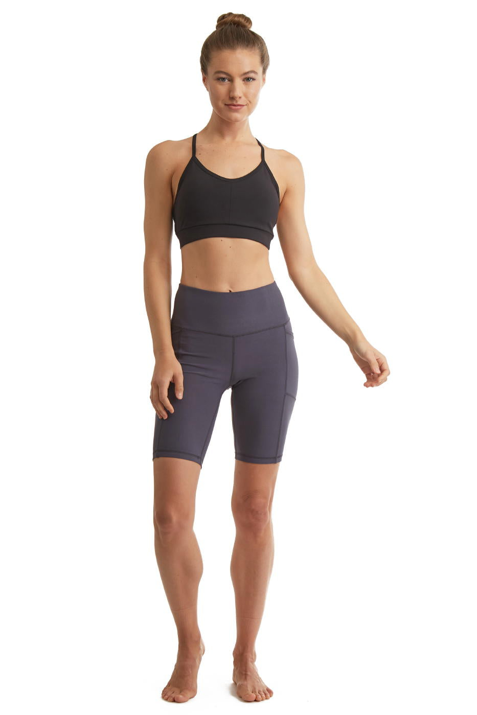 Women's Compression Cycling Shorts — Double Knit with Side Phone Pockets