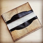 Hair-on-Hide Leather Wallet-Light Tan Brindle