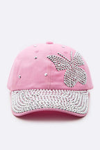 Crystal Butterfly Iconic Denim Cap