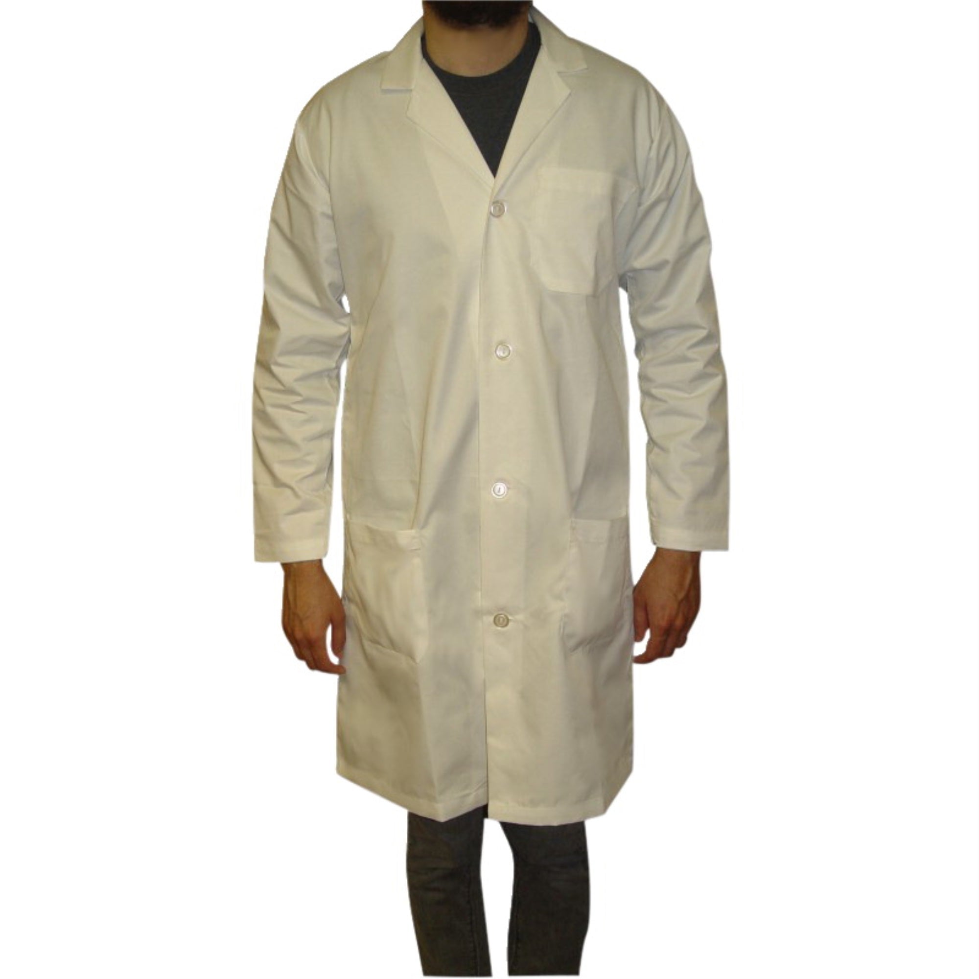 DR Uniforms Economy Cloth Lab Coat, 42 Inches, X Small, White