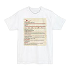 D&D Dad Tall T-Shirt With Stat Block