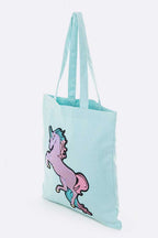 Sequins Unicorn Linen Tote