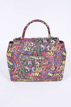 Top Handle Graffiti Convertible Shoulder Bag