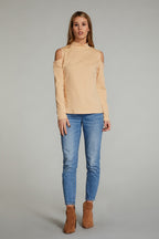 Cold shoulder long sleeve top