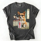 Dog Breeds "Drinking Diet Coke" Graphic T-Shirt