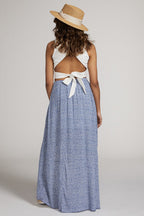 Front slit ditsy floral maxi skirt