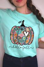 Pumpkin Heart Graphic Tee T-Shirt